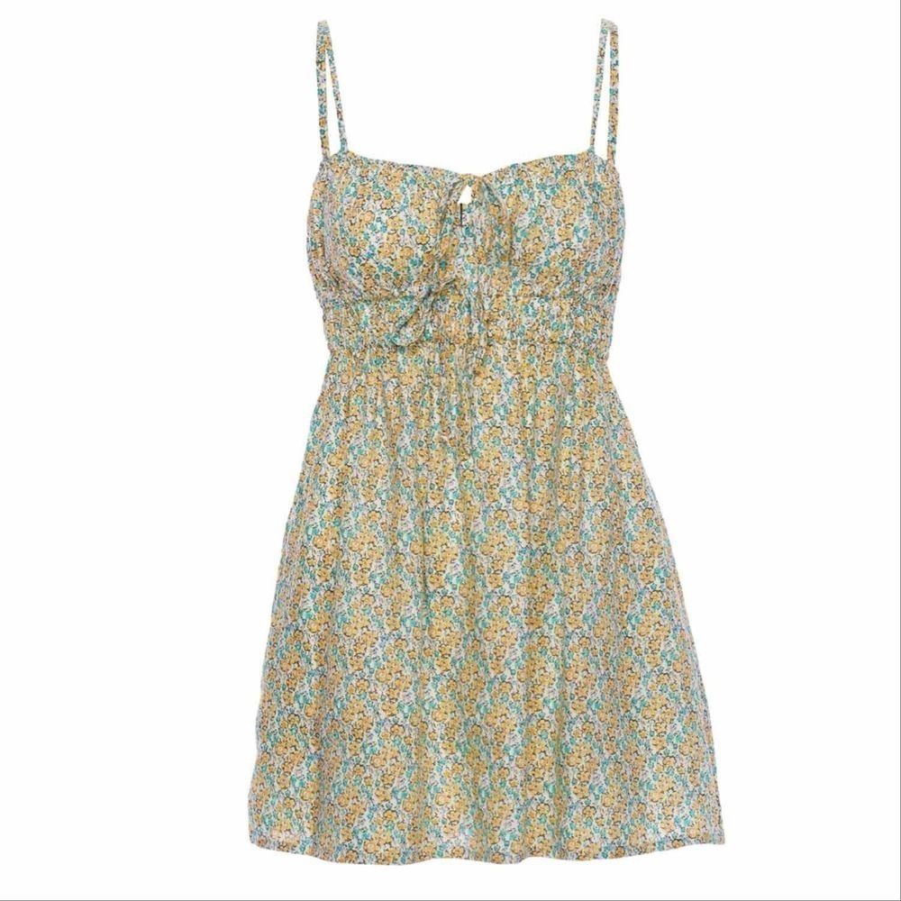 Faithfull The Brand Shivka Mini Dress Sabinosa Floral Ditsy Print Size 10